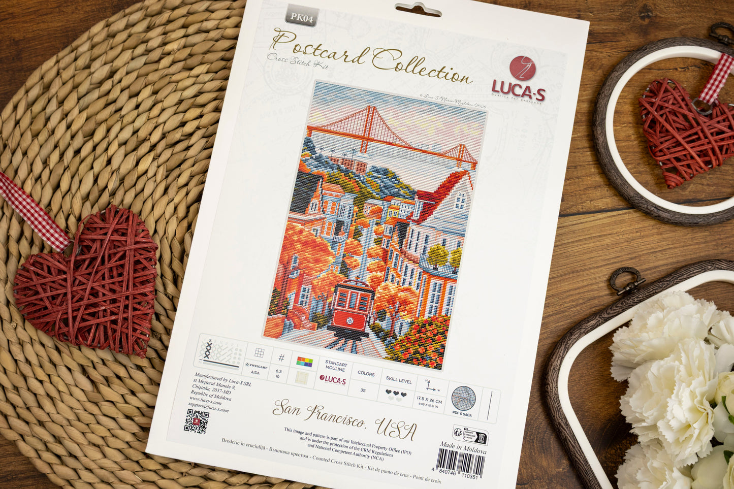 Set de brodat în cruciuliță Luca-S - PK04 San Francisco,USA