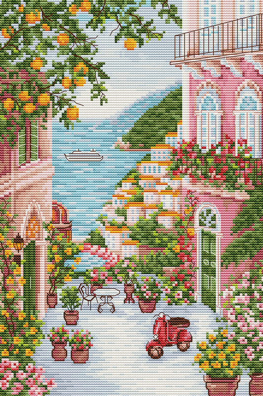 Set de brodat în cruciuliță Luca-S - PK02 Positano,Italy