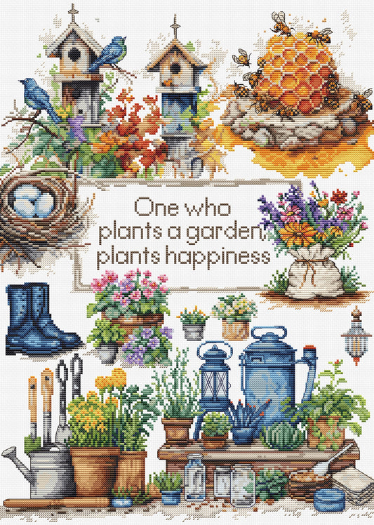 Cross stitch kit Luca-S - Garden plants, B2424
