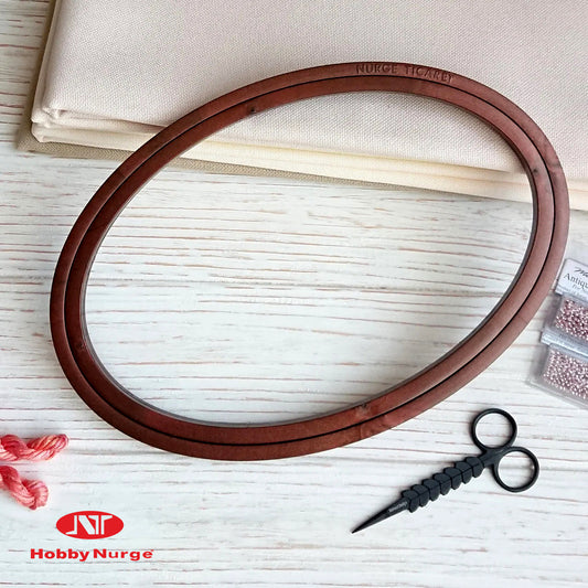 Embroidery Hoops - Elliptic Plastic Embroidery Display Hoops