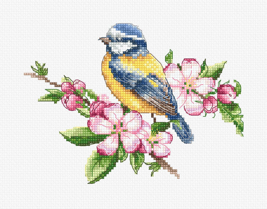 Cross stitch kit Luca-S - Blue tit B1195